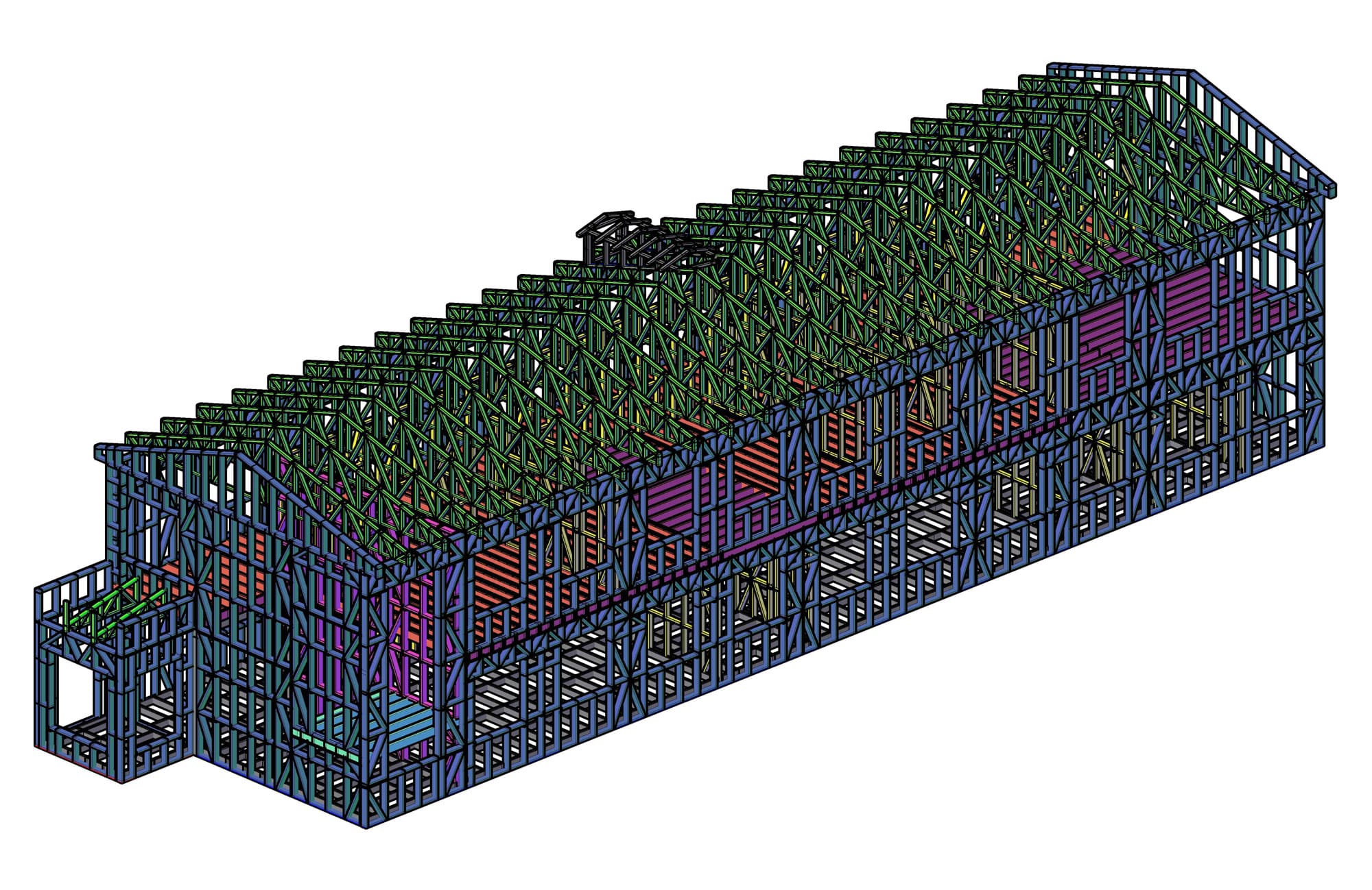 Двухэтажное здание из ЛСТК
