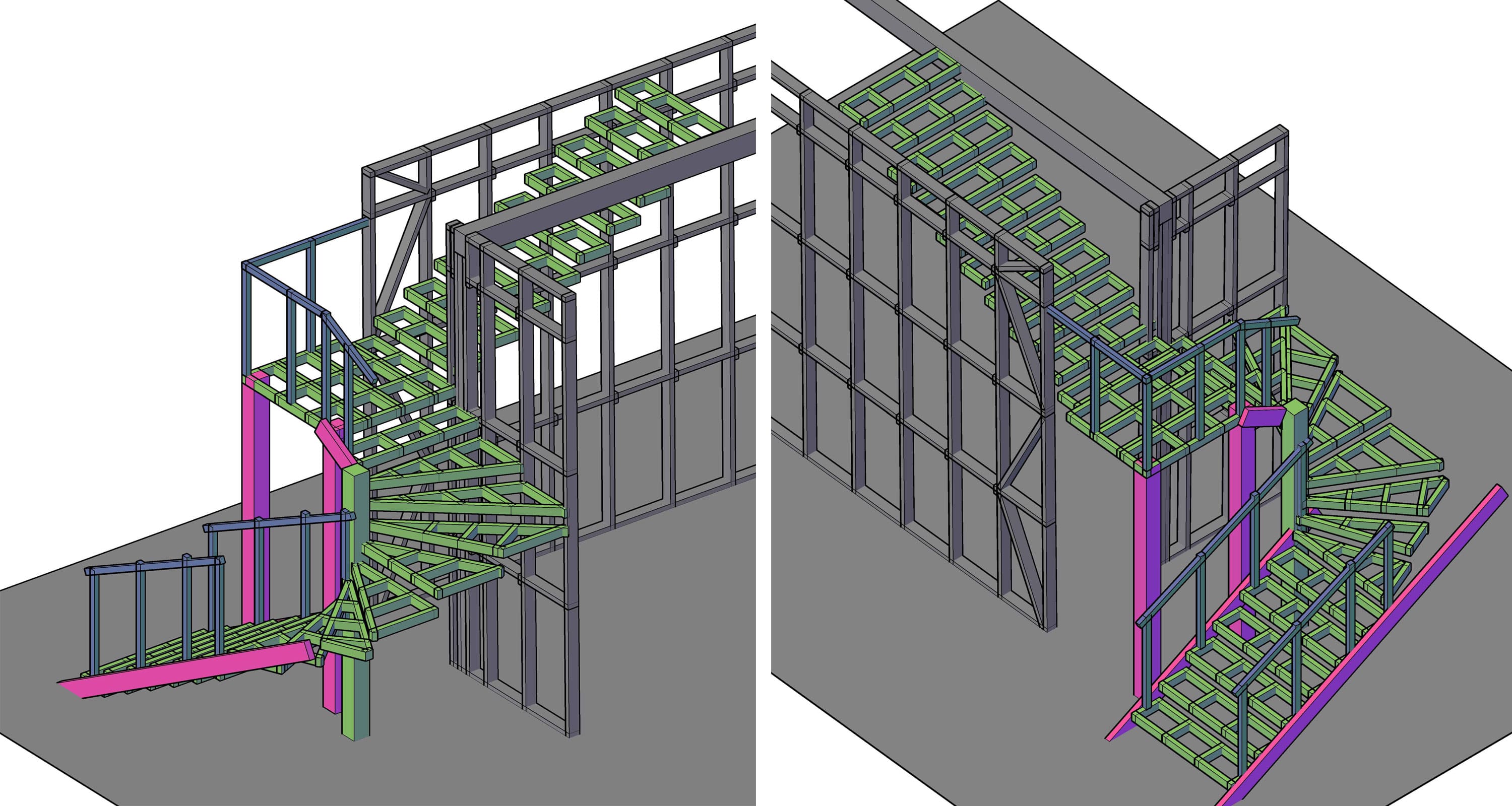 Лестница из ЛСТК