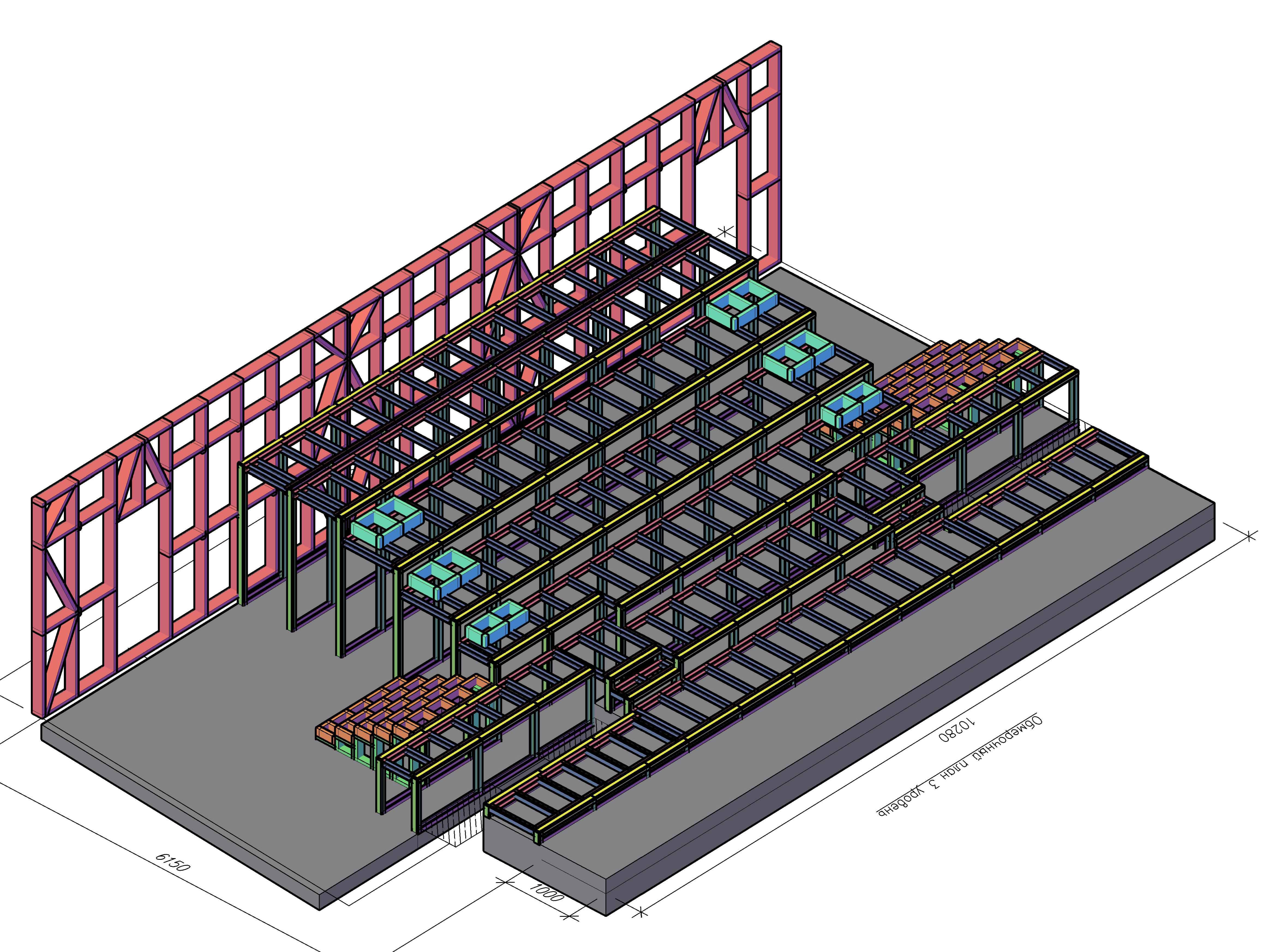 Строительство уровней концертного зала в Художественном музее, г. Владикавказ