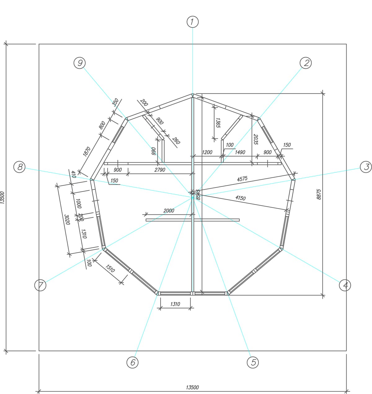 Проект юрты из ЛСТК
