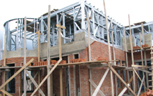 Каркасное строительство дома из ЛСТК в Туапсе